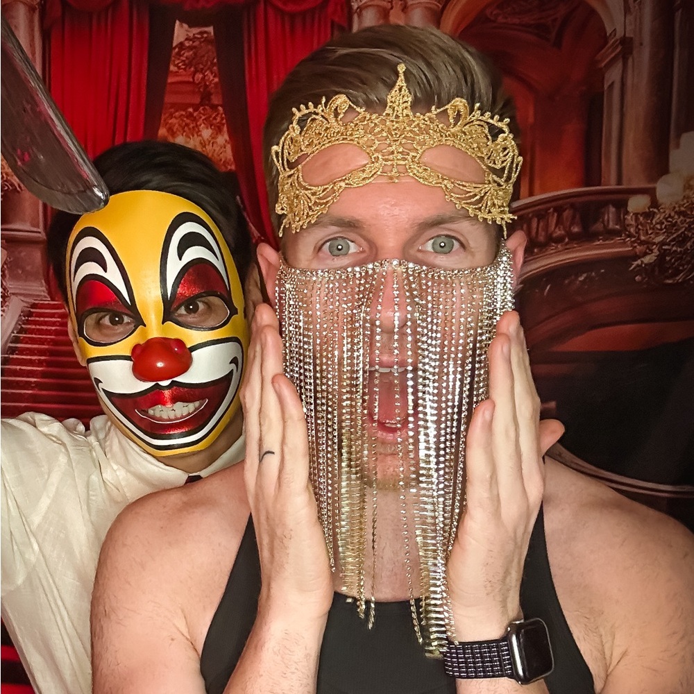 Urban Outfitters Bejeweled Face Mask